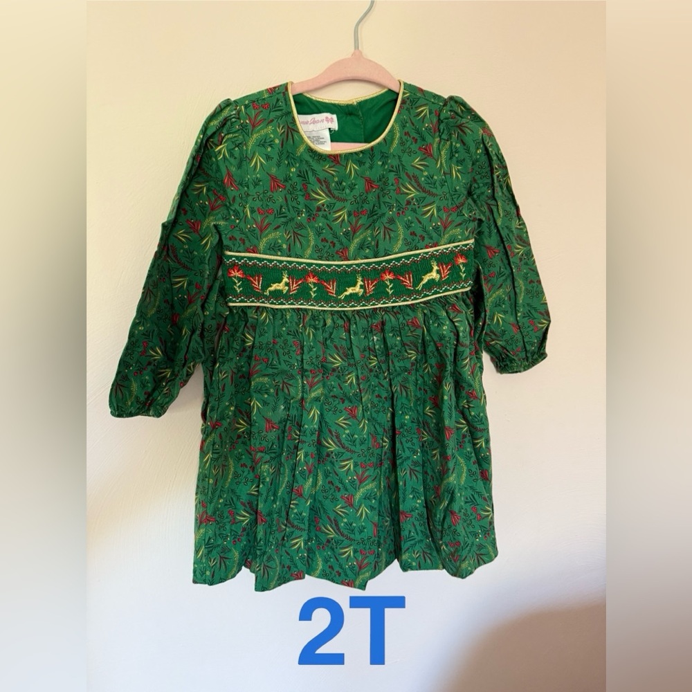 Smocked Christmas Dress 2T